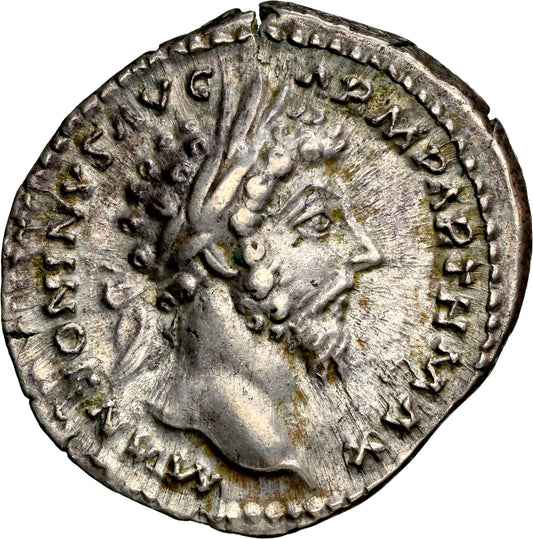 Roman Empire - Marcus Aurelius - Silver Denarius - NGC XF - RIC:163