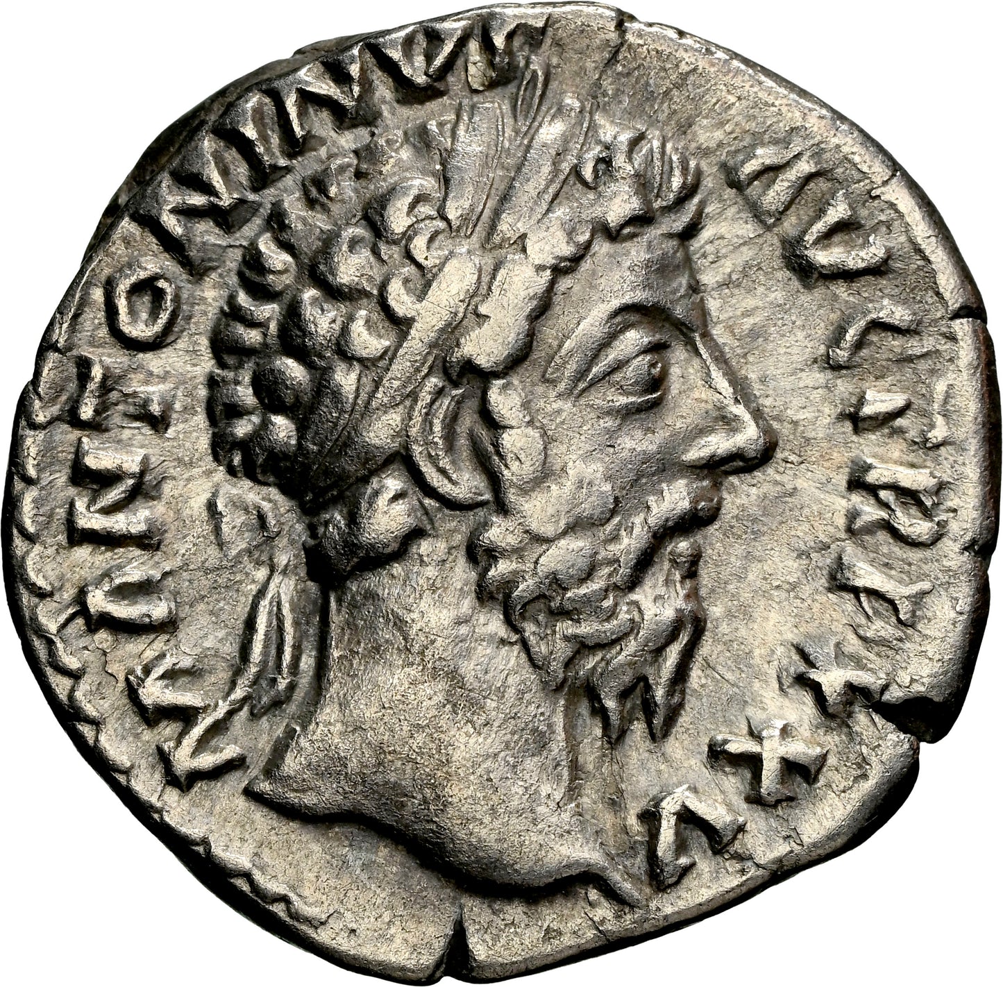 Roman Empire - Marcus Aurelius - Silver Denarius - NGC Ch VF - RIC:216