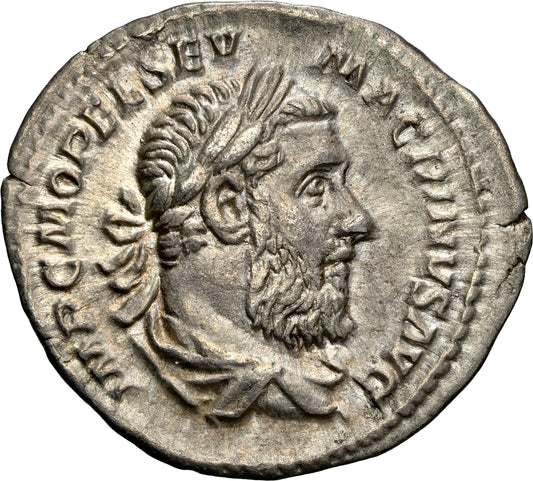 Roman Empire - Macrinus - Silver Denarius - NGC XF - RIC:53