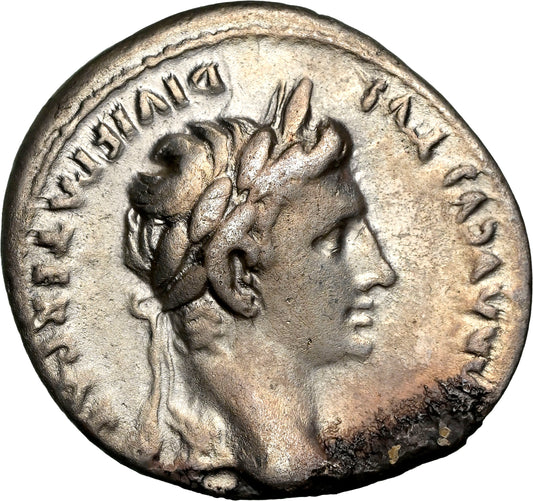 Roman Empire - Augustus - Silver Denarius - NGC Ch F - RIC:207