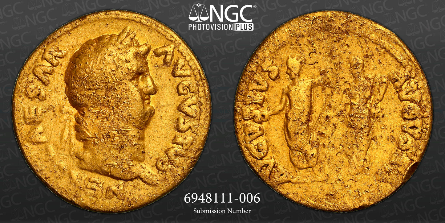 Roman Empire - Nero - Gold Aureus - NGC F - RIC:44