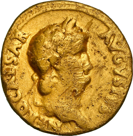 Roman Empire - Nero - Gold Aureus - NGC Ch F - RIC:48