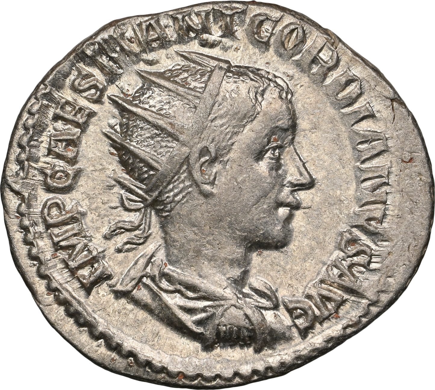 Roman Empire - Gordian III - Silver Double-Denarius - NGC Ch AU