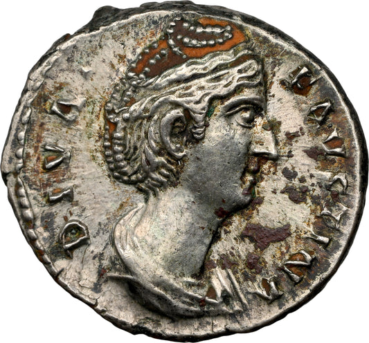 Roman Empire - Faustina I - Silver Denarius - NGC AU - RIC:362