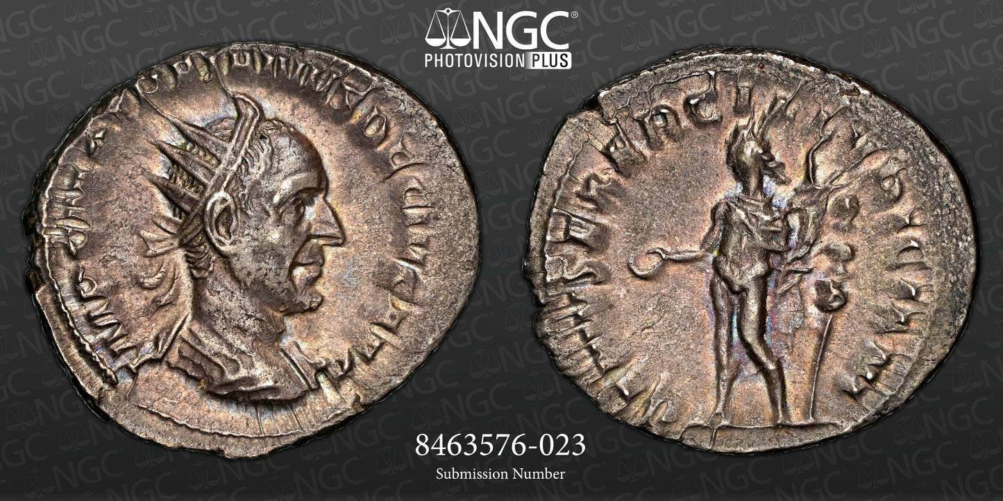 Roman Empire - Trajan Decius - Silver Double-Denarius - NGC Ch XF - RIC:16c