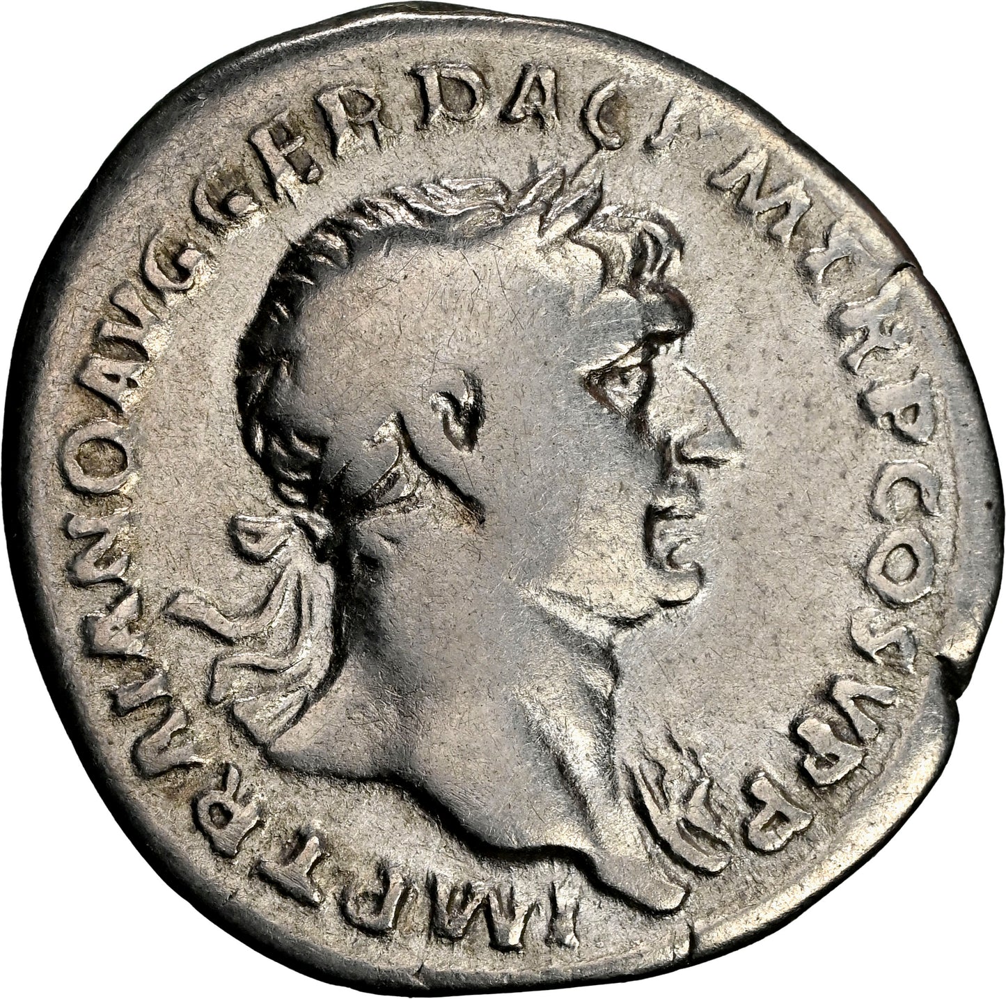 Roman Empire - Trajan - Silver Denarius - NGC F - RIC:218