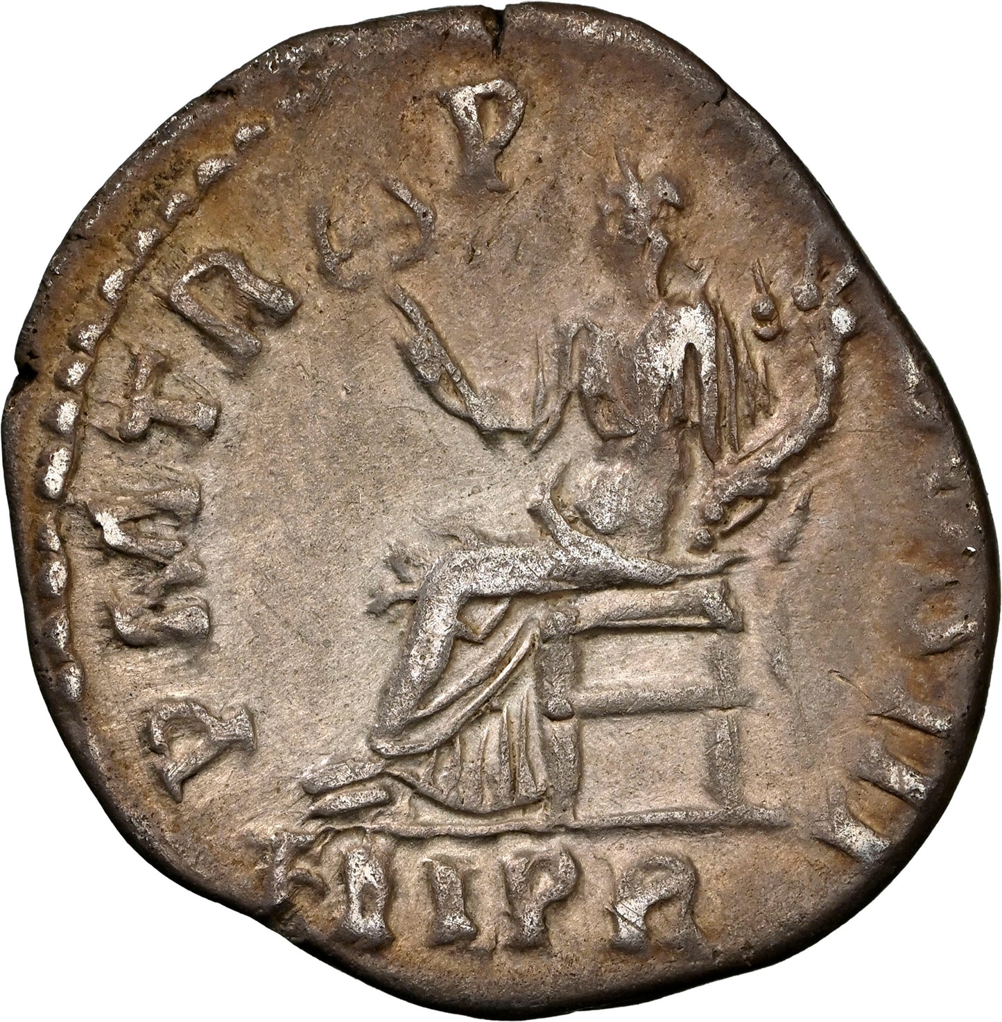 Roman Empire - Hadrian - Silver Denarius - NGC Ch VF - RIC:300