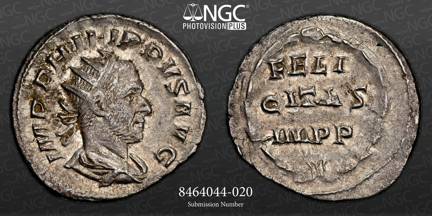 Roman Empire - Philip I - Silver Double-Denarius - NGC Ch VF - RIC:60