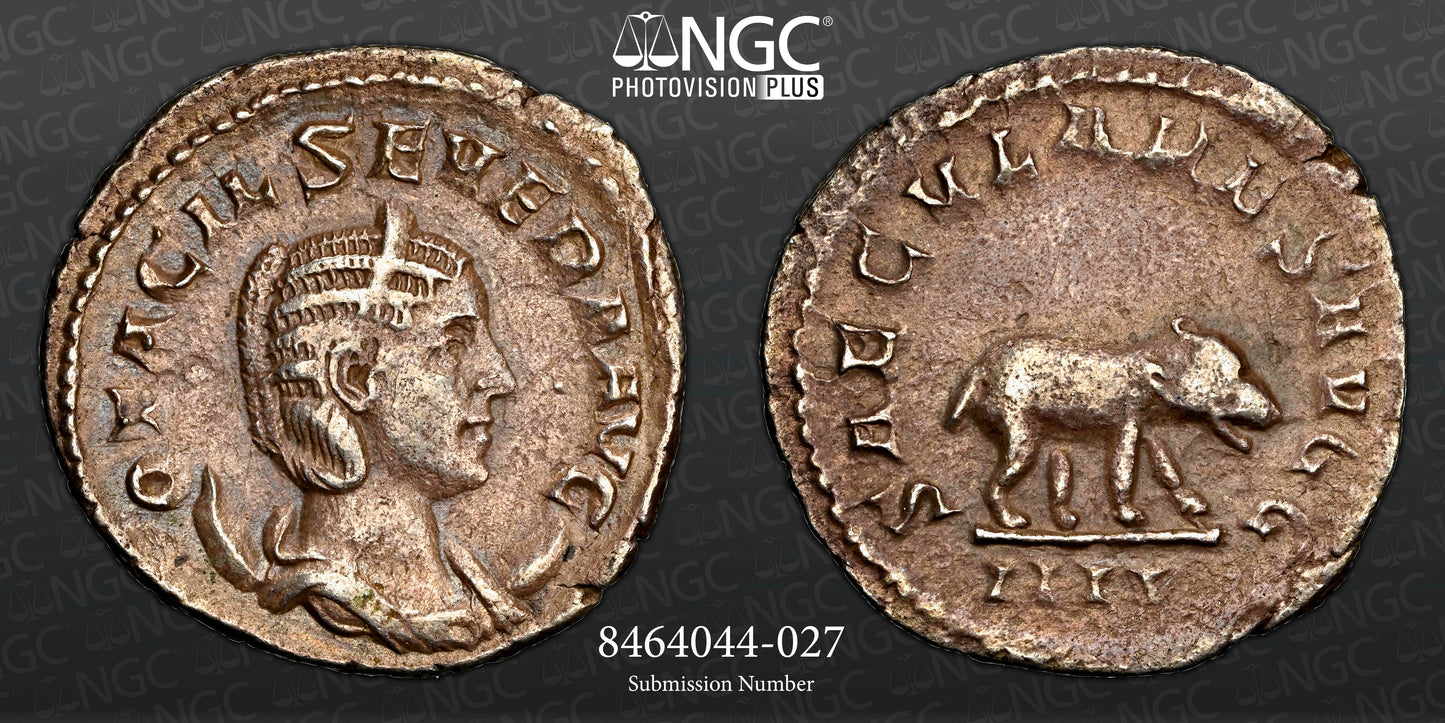 Roman Empire - Otacilia Severa - Silver Double-Denarius - NGC Ch VF - RIC:116b