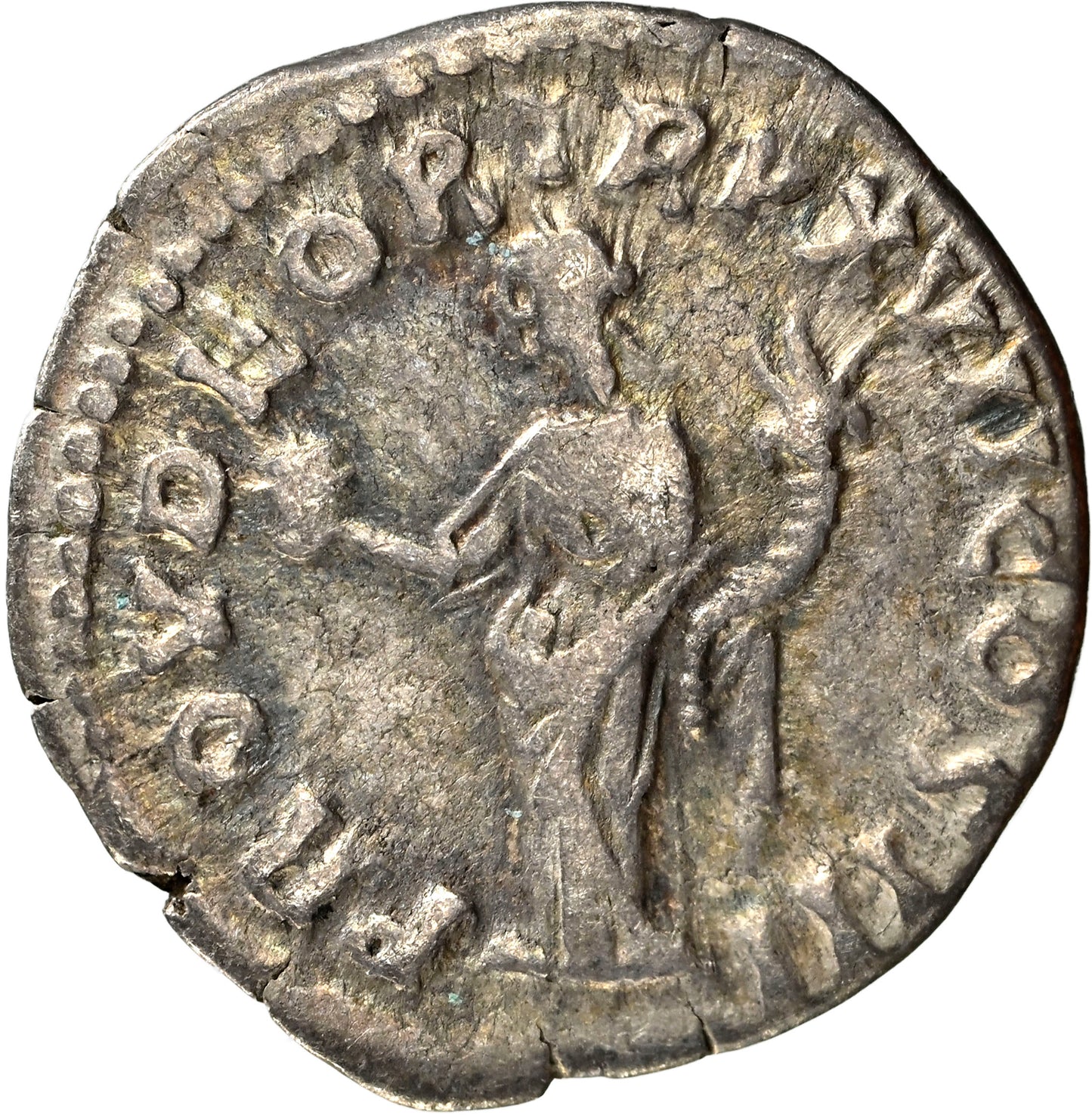 Roman Empire - Marcus Aurelius - Silver Denarius - NGC Ch F - RIC:71