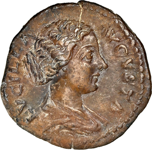 Roman Empire - Lucilla - Silver Denarius - NGC Ch XF