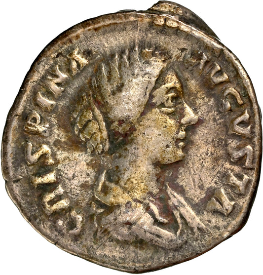 Roman Empire - Crispina - Silver Denarius - NGC F