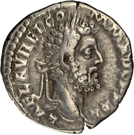 Roman Empire - Commodus - Silver Denarius - NGC VF - RIC:239