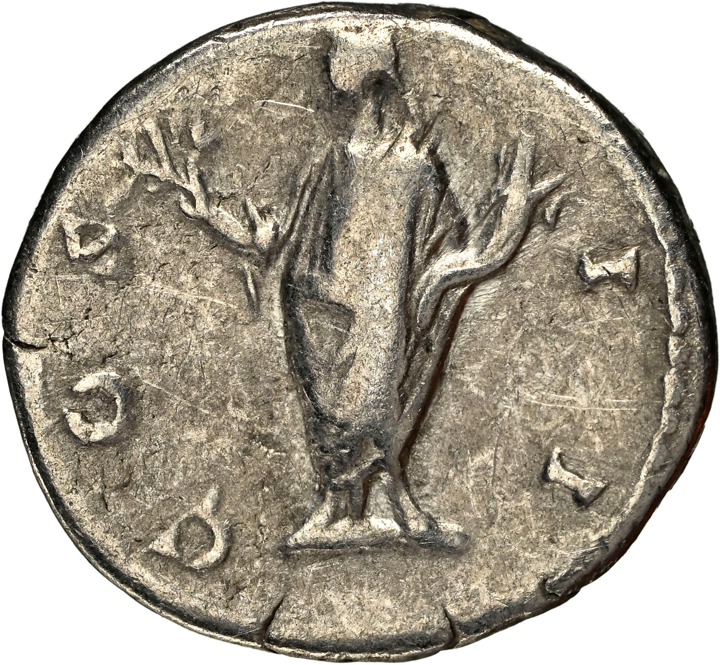 Roman Empire - Marcus Aurelius - Silver Denarius - NGC Ch F - RIC:426