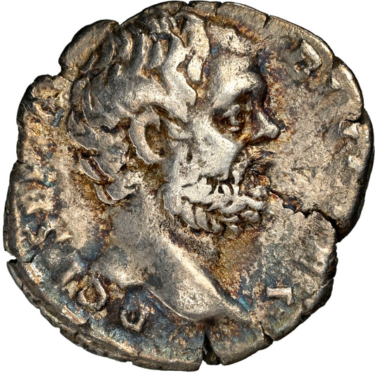 Roman Empire - Clodius Albinus - Silver Denarius - NGC Ch F - RIC:11a