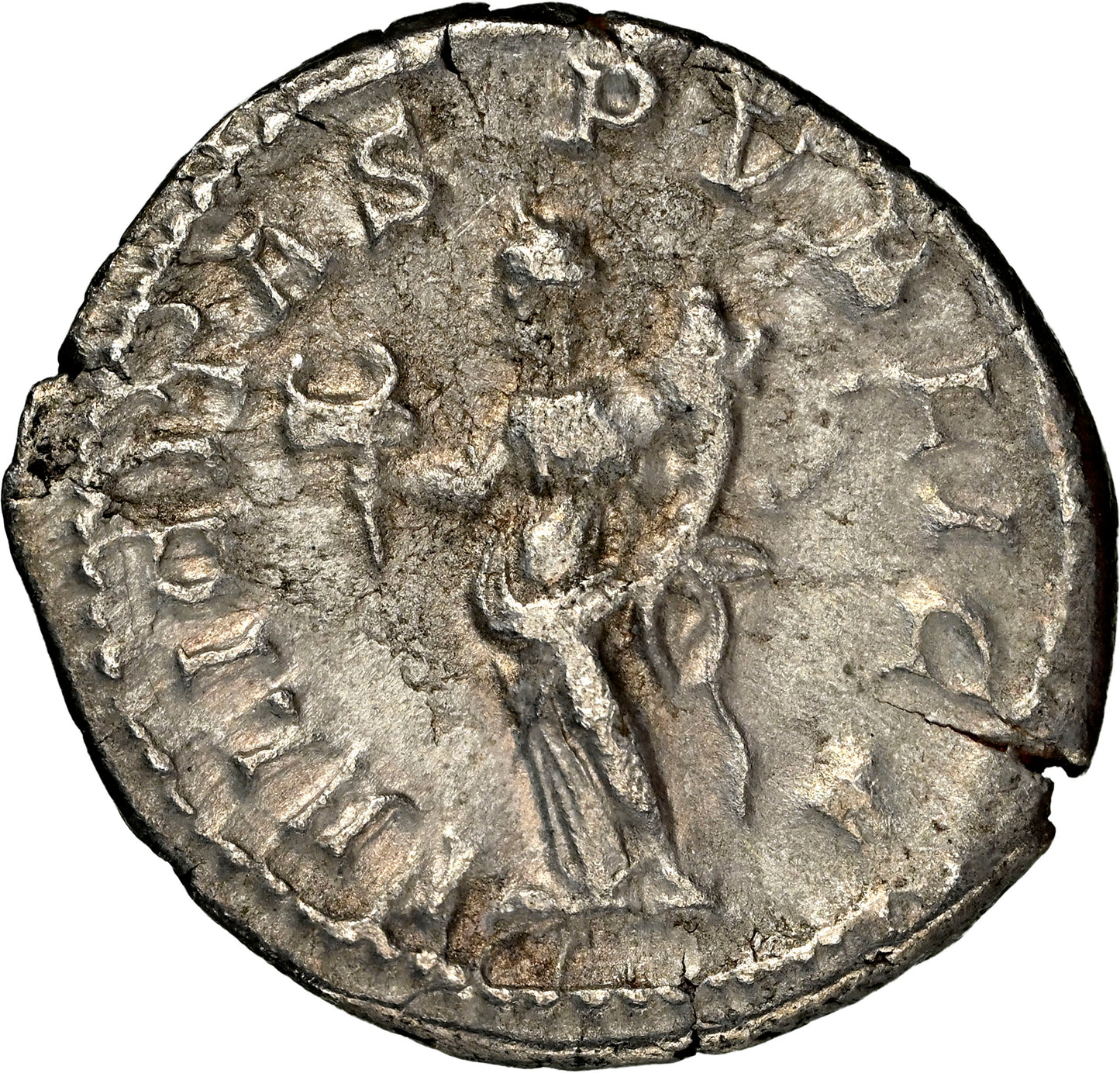Roman Empire - Geta - Silver Denarius - NGC XF - RIC:9a