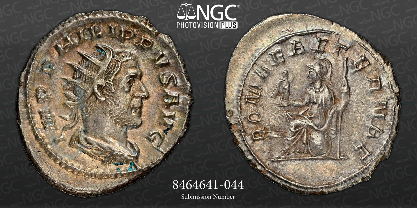 Roman Empire - Philip I - Silver Double-Denarius - NGC Ch XF - RIC:65