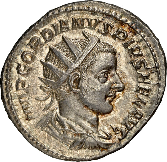 Roman Empire - Gordian III - Silver Double-Denarius - NGC AU - RIC:95