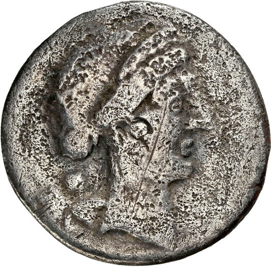Roman Imperatorial - Julius Caesar - Silver Denarius - NGC VG - Crawf. 468/1