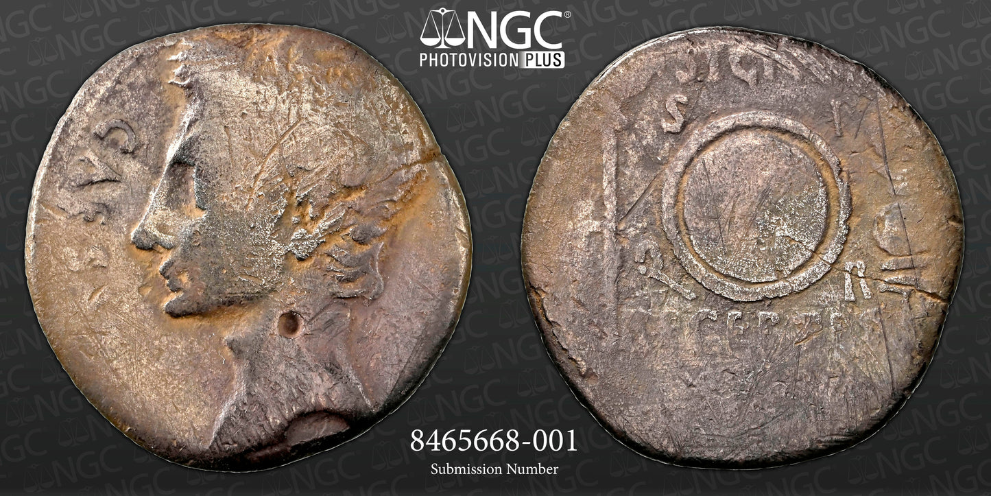 Roman Empire - Augustus - Silver Denarius - NGC VG - RIC:86b