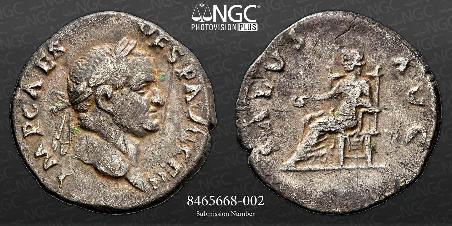 Roman Empire - Vespasian - Silver Denarius - NGC VF- RIC:513