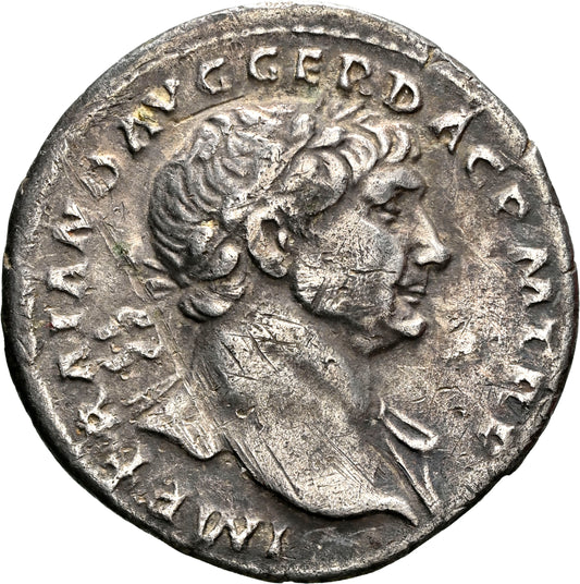 Roman Empire - Trajan - Silver Denarius - NGC Ch VF