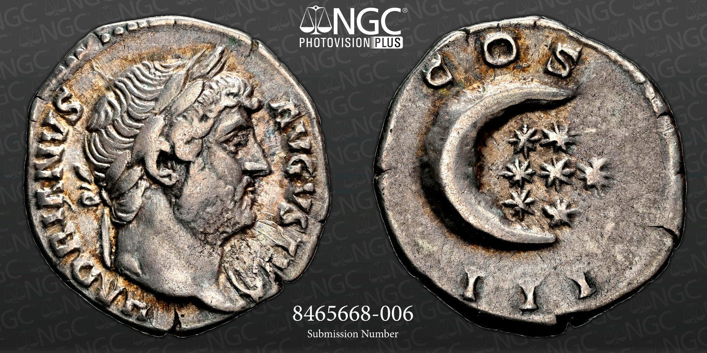Roman Empire - Hadrian - Silver Denarius - NGC VF - RIC:852