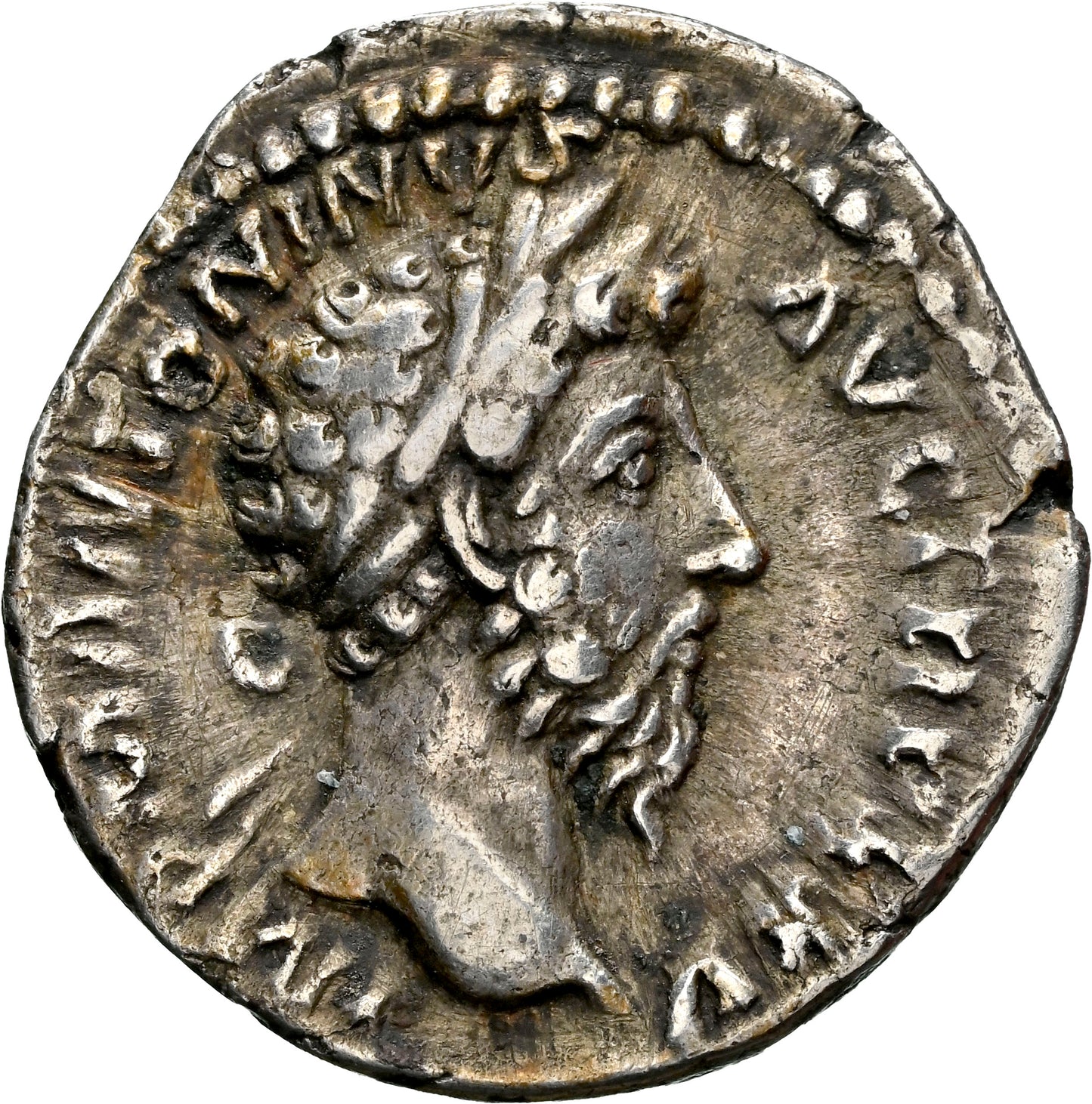 Roman Empire - Marcus Aurelius - Silver Denarius - NGC Ch VF - RIC:251