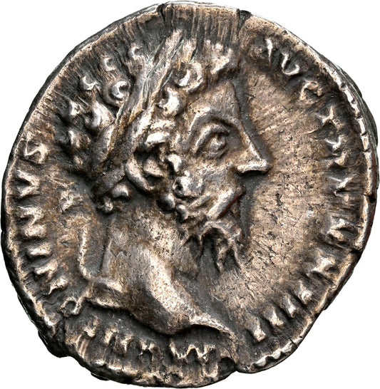 Roman Empire - Marcus Aurelius - Silver Denarius - NGC XF - RIC:218