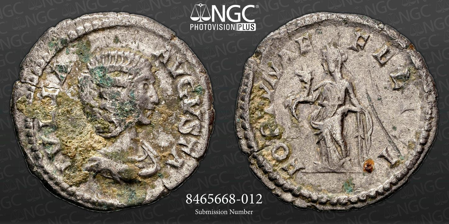 Roman Empire - Julia Domna - Silver Denarius - NGC XF