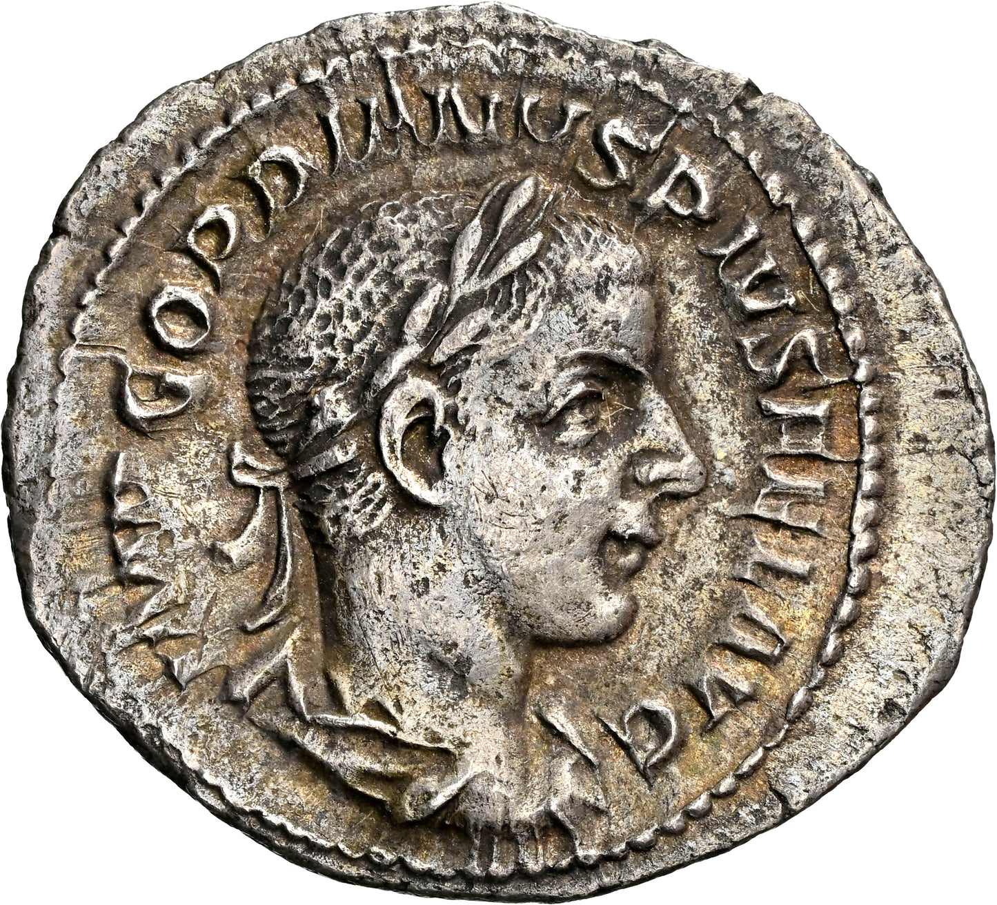 Roman Empire - Gordian III - Silver Denarius - NGC XF