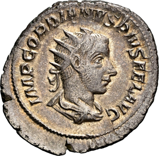 Roman Empire - Gordian III - Silver Double-Denarius - NGC Ch XF - Heavy-Weight Specimen