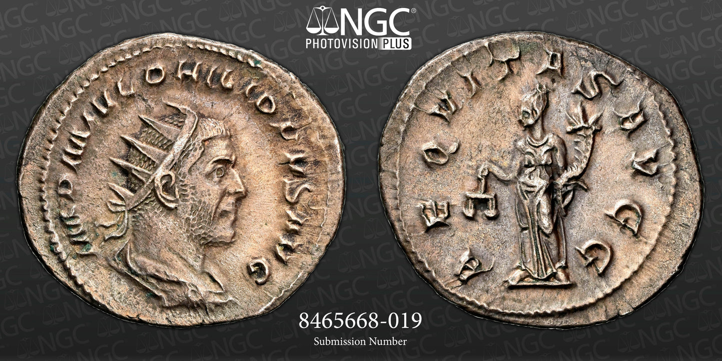 Roman Empire - Philip I - Silver Double-Denarius - NGC Ch XF