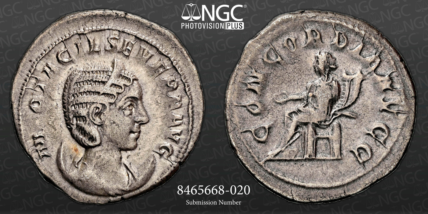 Roman Empire - Otacilia Severa - Silver Double-Denarius - NGC Ch VF - RIC:116b