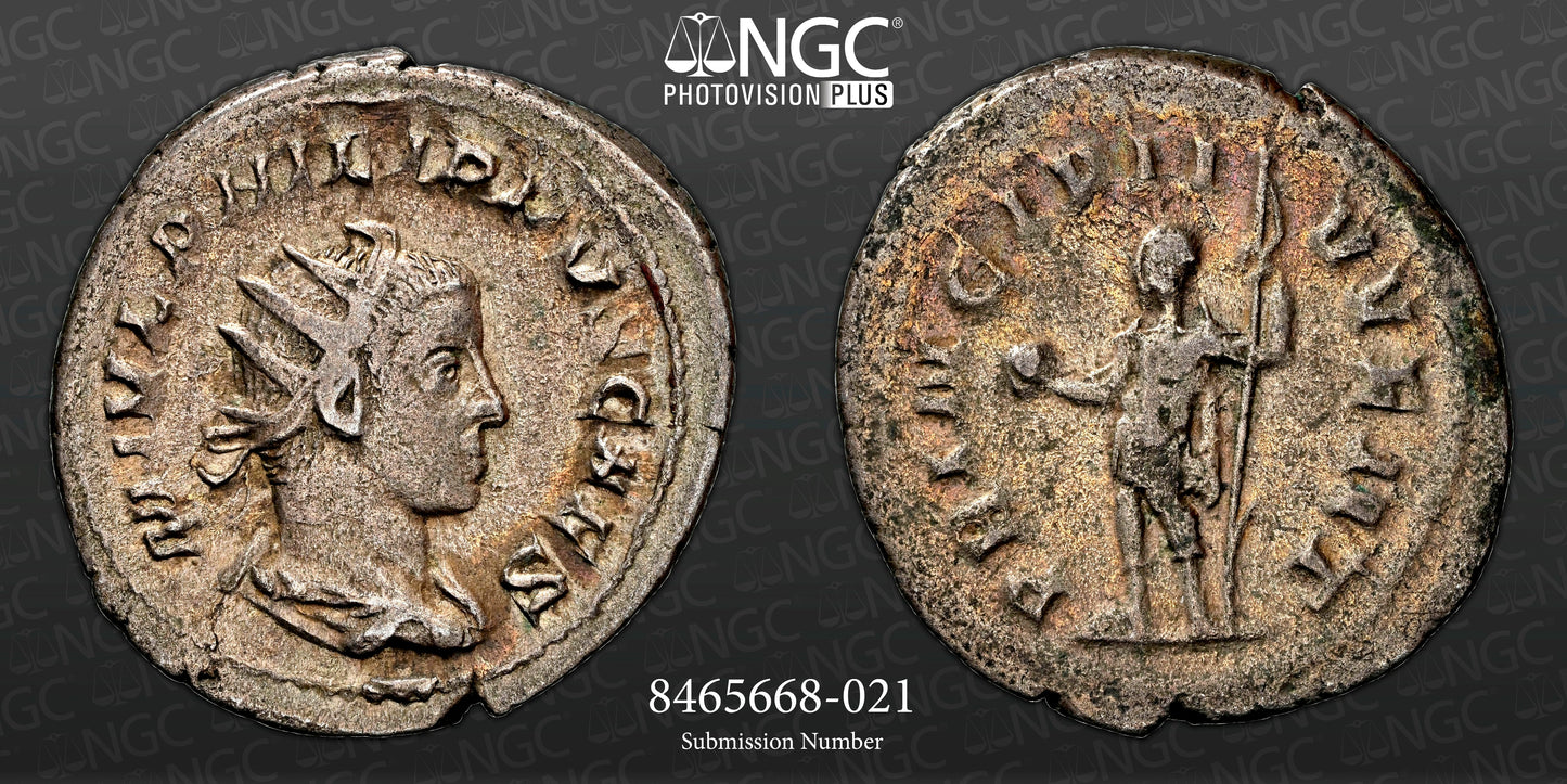 Roman Empire - Philip II - Silver Double-Denarius - NGC VF