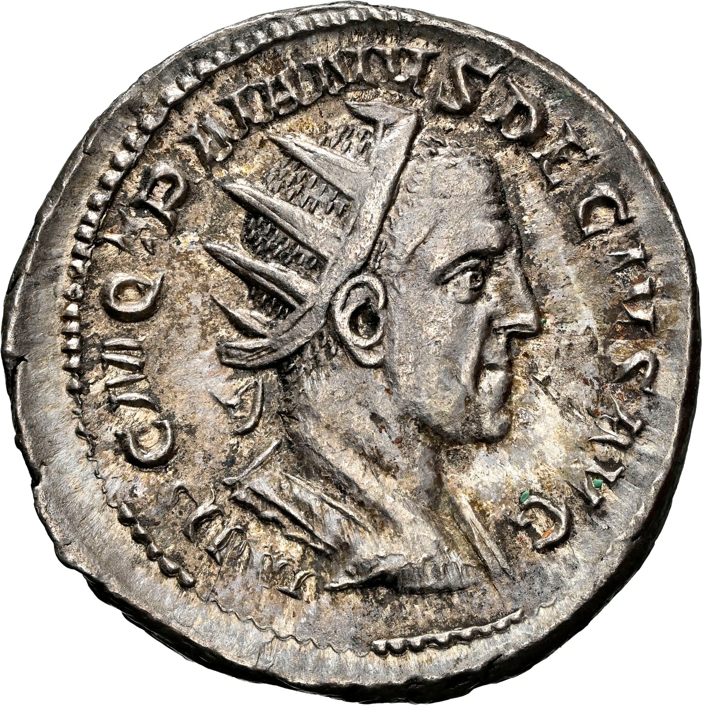 Roman Empire - Trajan Decius - Silver Double-Denarius - NGC Ch XF