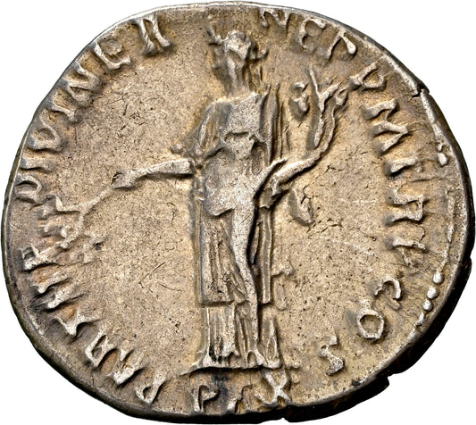 Roman Empire - Hadrian - Silver Denarius - NGC VF - RIC:65 - Fine Style