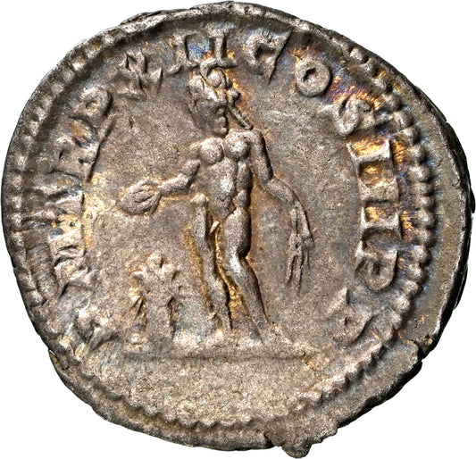 Roman Empire - Septimius Severus - Silver Denarius - NGC Ch XF - RIC:195