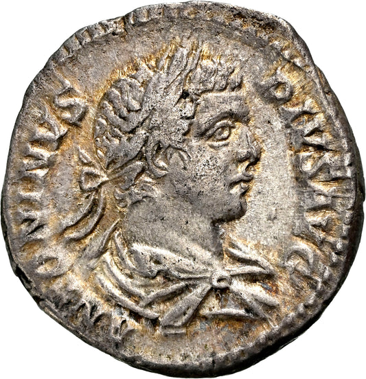 Roman Empire - Caracalla - Silver Denarius - NGC XF - RIC:83a