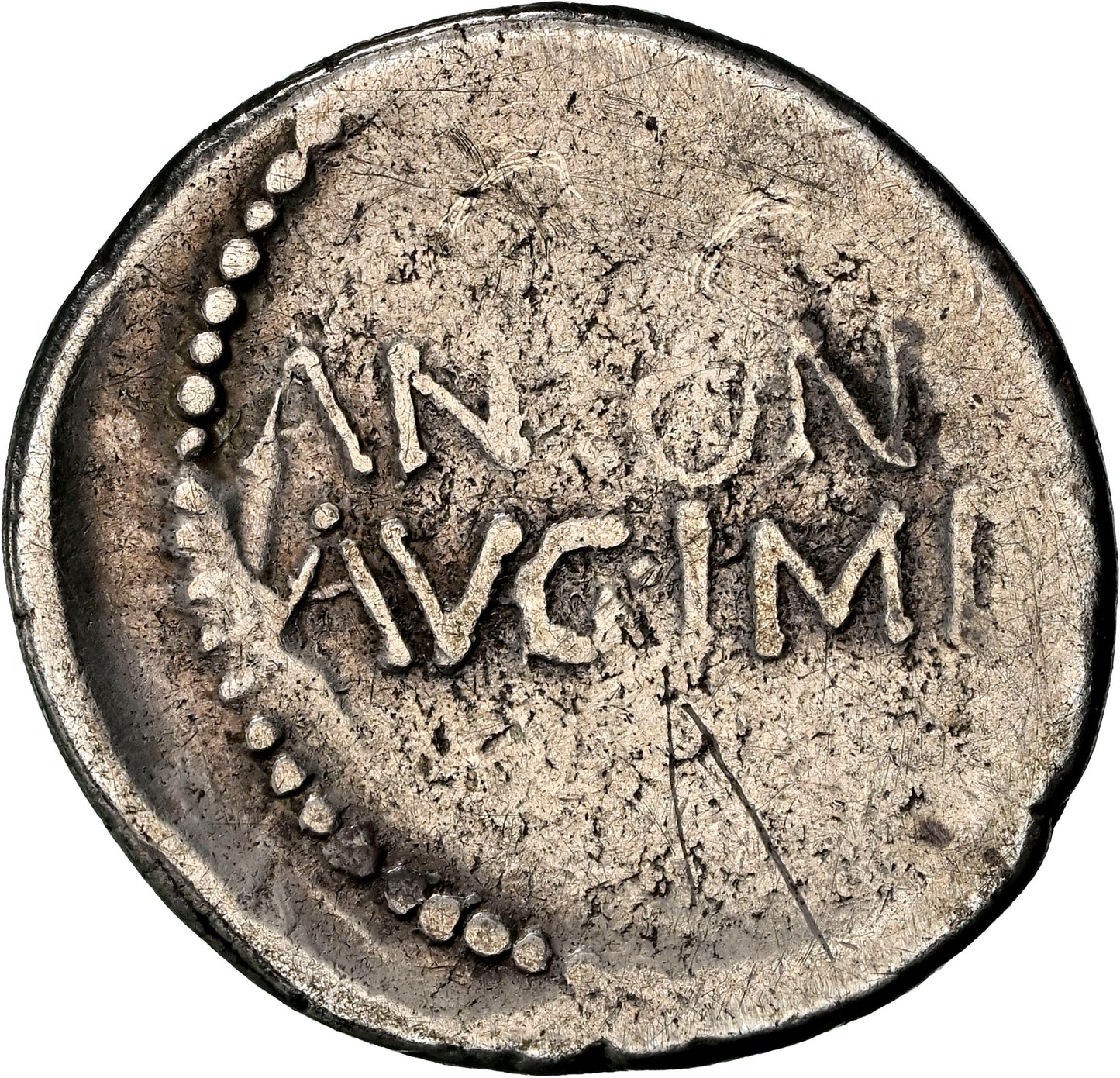 Roman Imperatorial - Marc Antony - Silver Denarius - NGC F - Crawf. 542/2