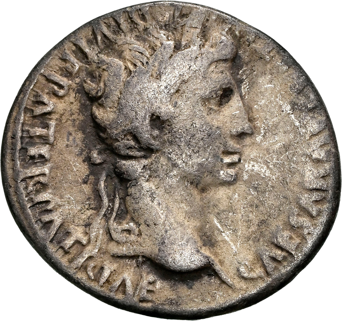 Roman Empire - Augustus - Silver Denarius - NGC F - RIC:207
