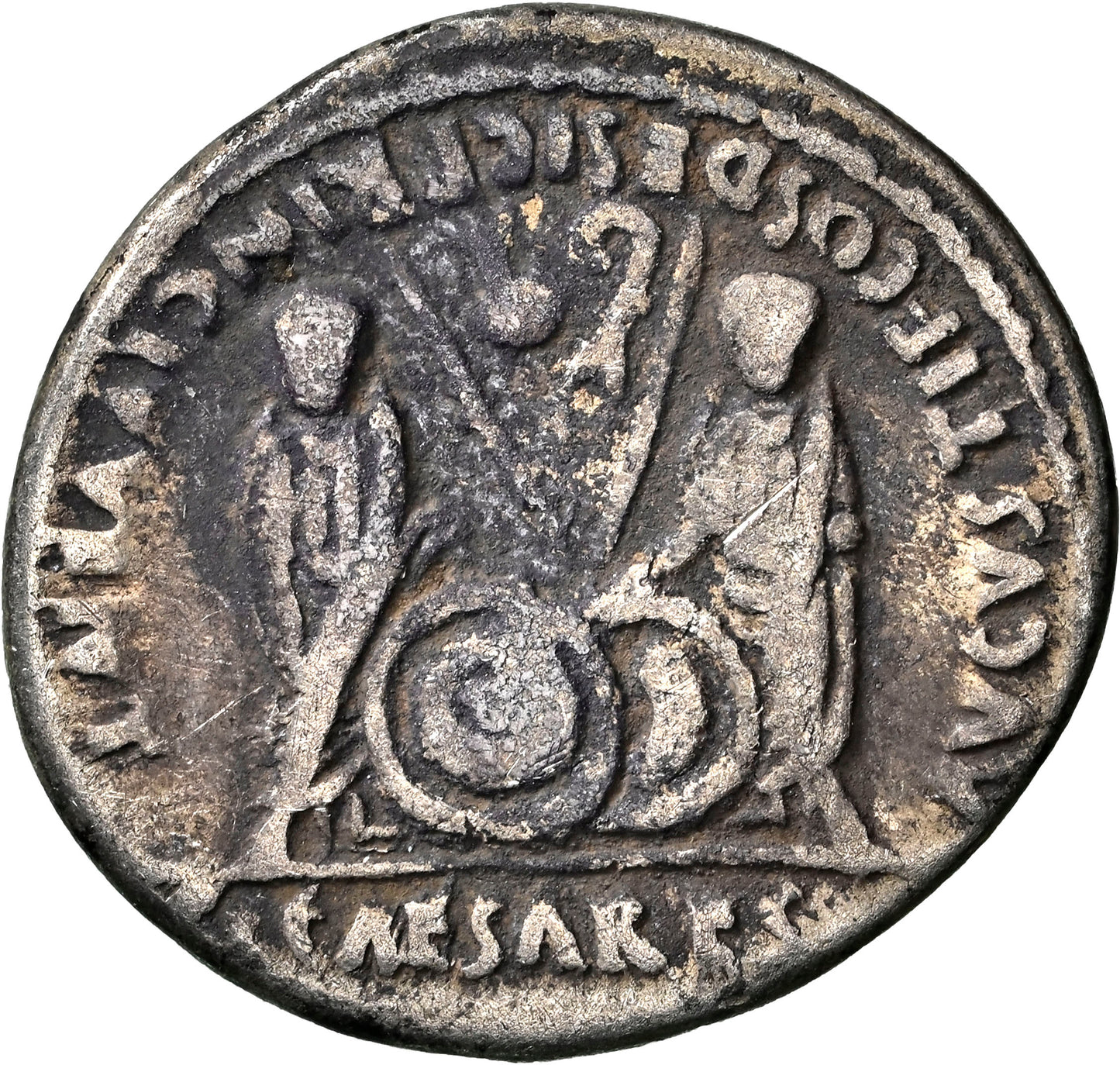 Roman Empire - Augustus - Silver Denarius - NGC F - RIC:207