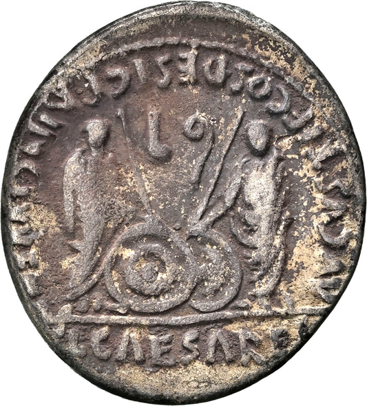 Roman Empire - Augustus - Silver Denarius - NGC F - RIC:210