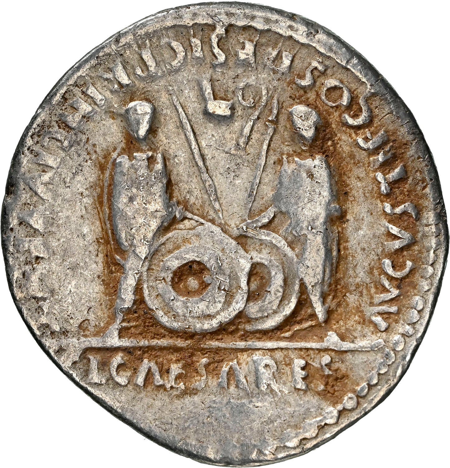 Roman Empire - Augustus - Silver Denarius - NGC Ch F - RIC:207
