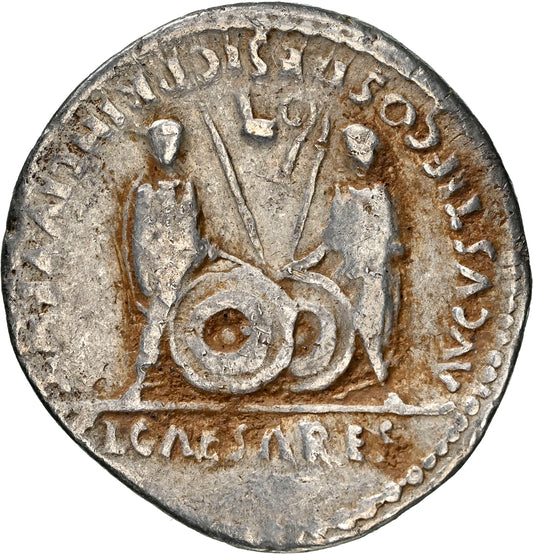 Roman Empire - Augustus - Silver Denarius - NGC Ch F - RIC:207