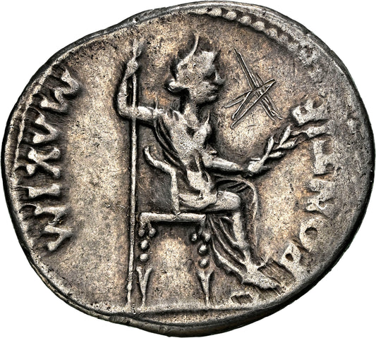Roman Empire - Tiberius - Silver Denarius - NGC VF - RIC:30