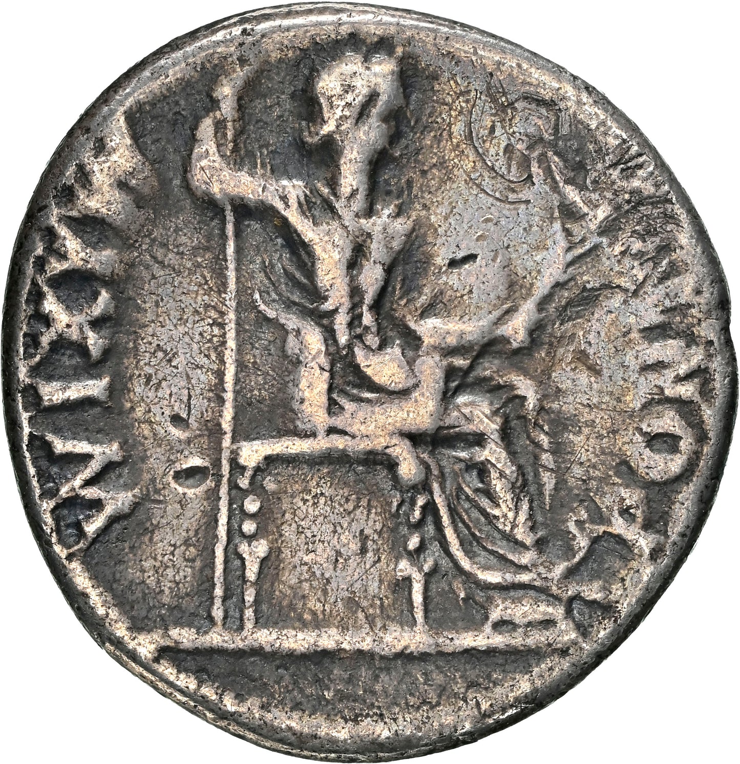 Roman Empire - Tiberius - Silver Denarius - NGC VF - RIC:30