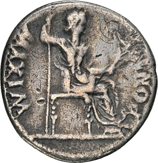 Roman Empire - Tiberius - Silver Denarius - NGC VF - RIC:30