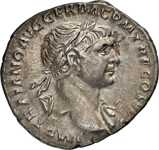 Roman Empire - Trajan - Silver Denarius - NGC XF - RIC:174
