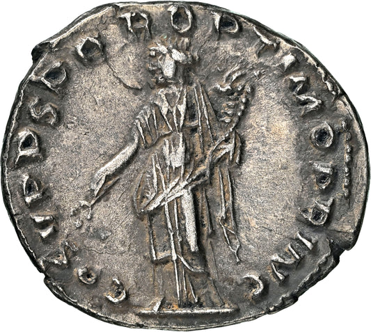 Roman Empire - Trajan - Silver Denarius - NGC Ch XF - RIC:121